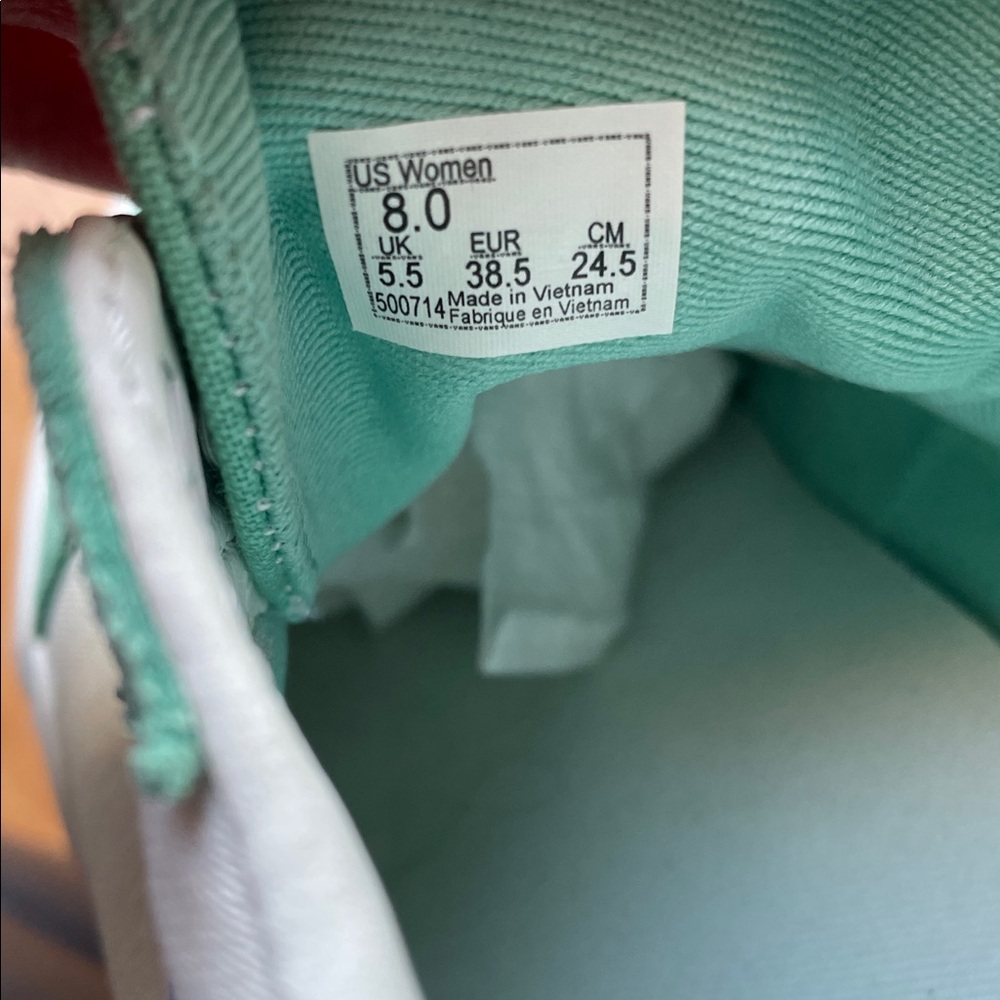 Vans Women’s Skateboard Sneakers Size 8 Green and Blue - Picture 9 of 13